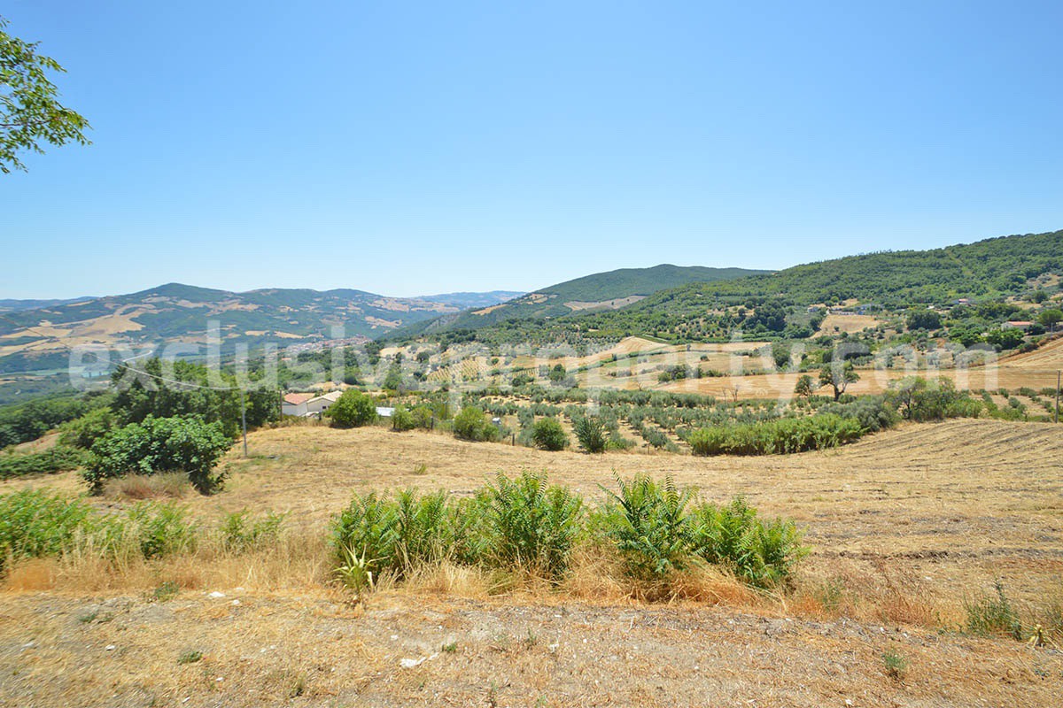Stone Built Country House for Sale in Guardialfiera - Molise with 47000 Sq m Olive Trees and Panoramic Views