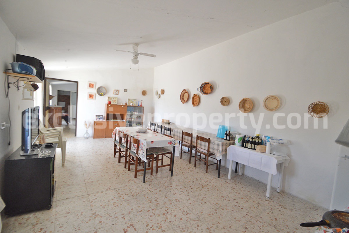 Stone Built Country House for Sale in Guardialfiera - Molise with 47000 Sq m Olive Trees and Panoramic Views