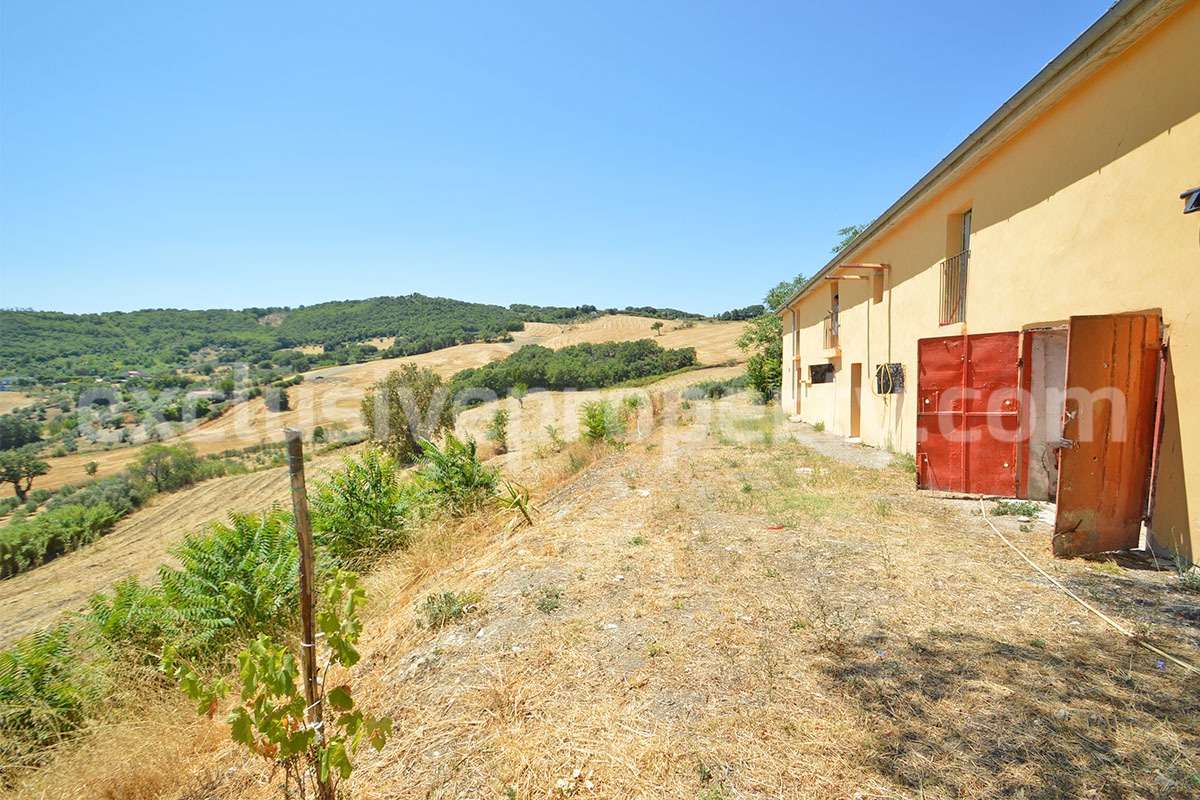 Stone Built Country House for Sale in Guardialfiera - Molise with 47000 Sq m Olive Trees and Panoramic Views