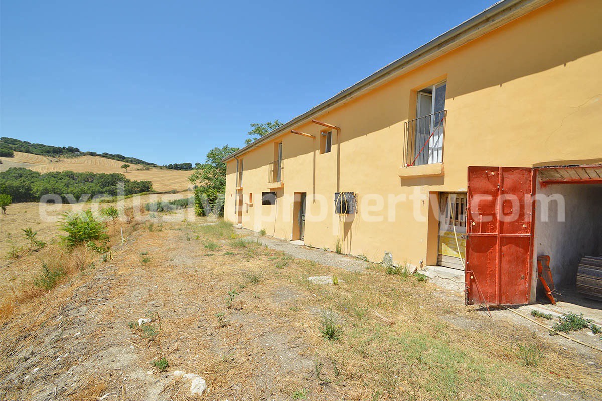 Stone Built Country House for Sale in Guardialfiera - Molise with 47000 Sq m Olive Trees and Panoramic Views