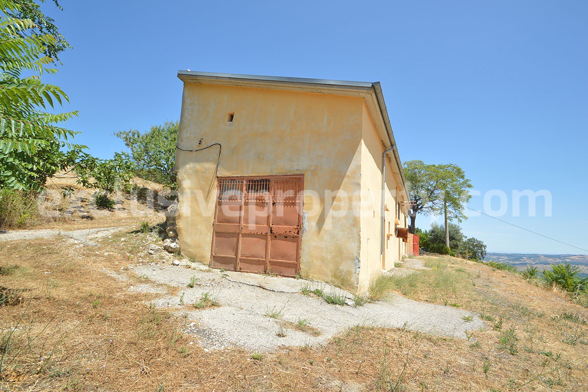 Stone Built Country House for Sale in Guardialfiera - Molise with 47000 Sq m Olive Trees and Panoramic Views