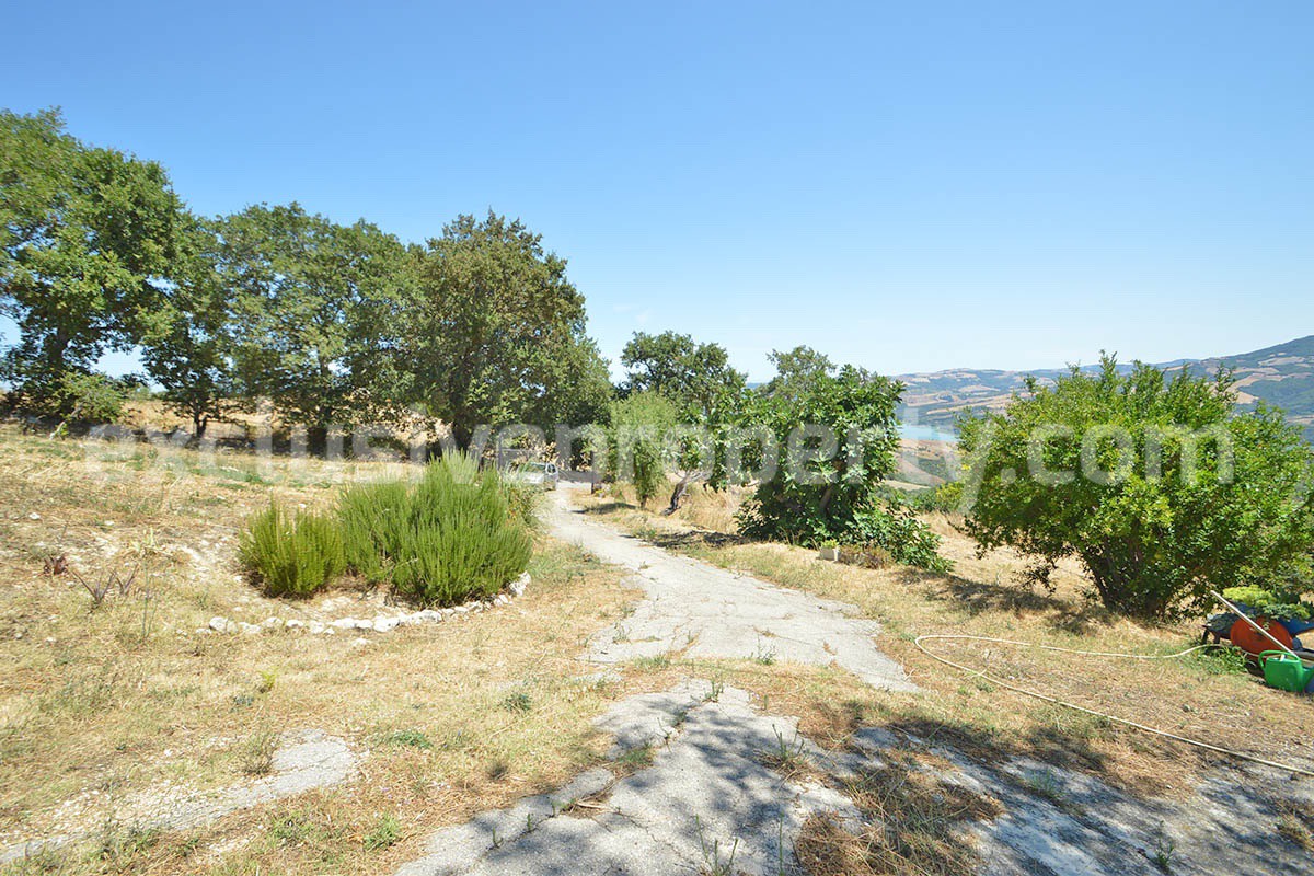 Stone Built Country House for Sale in Guardialfiera - Molise with 47000 Sq m Olive Trees and Panoramic Views