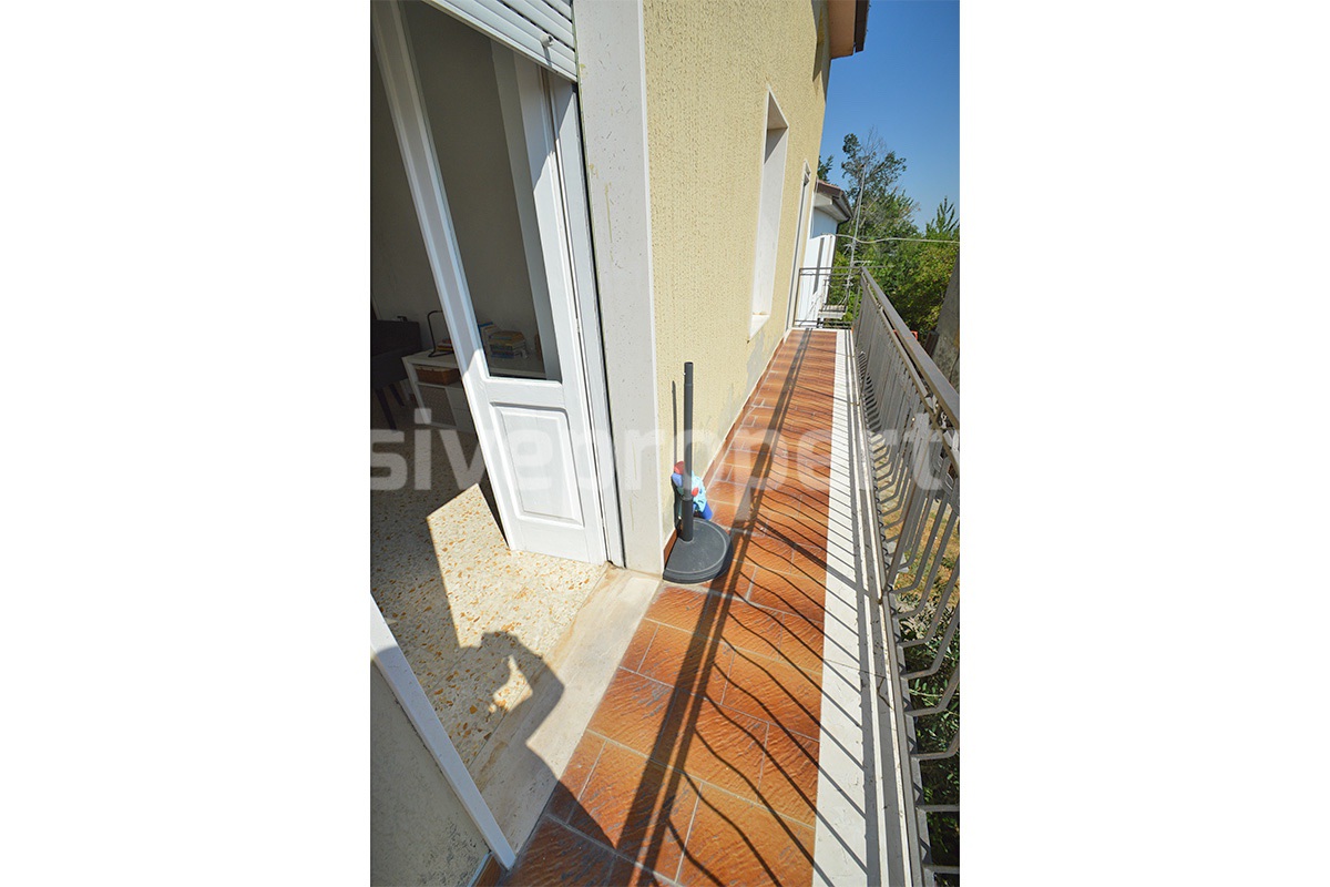 Spacious Habitable Semi-Detached House with Balcony and Hill Views for Sale in Abruzzo - Italy