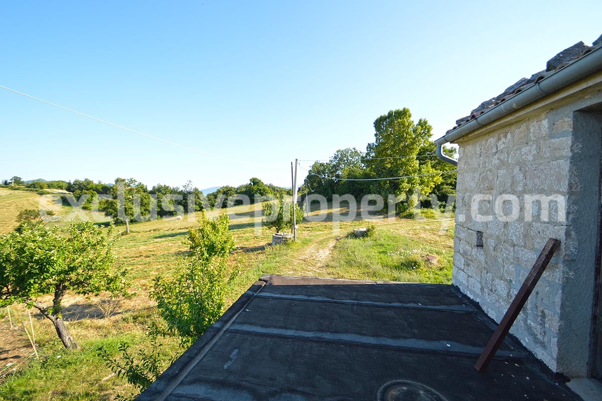 Ancient stone property with 6 hectares of land for sale in Abruzzo - Italy 14
