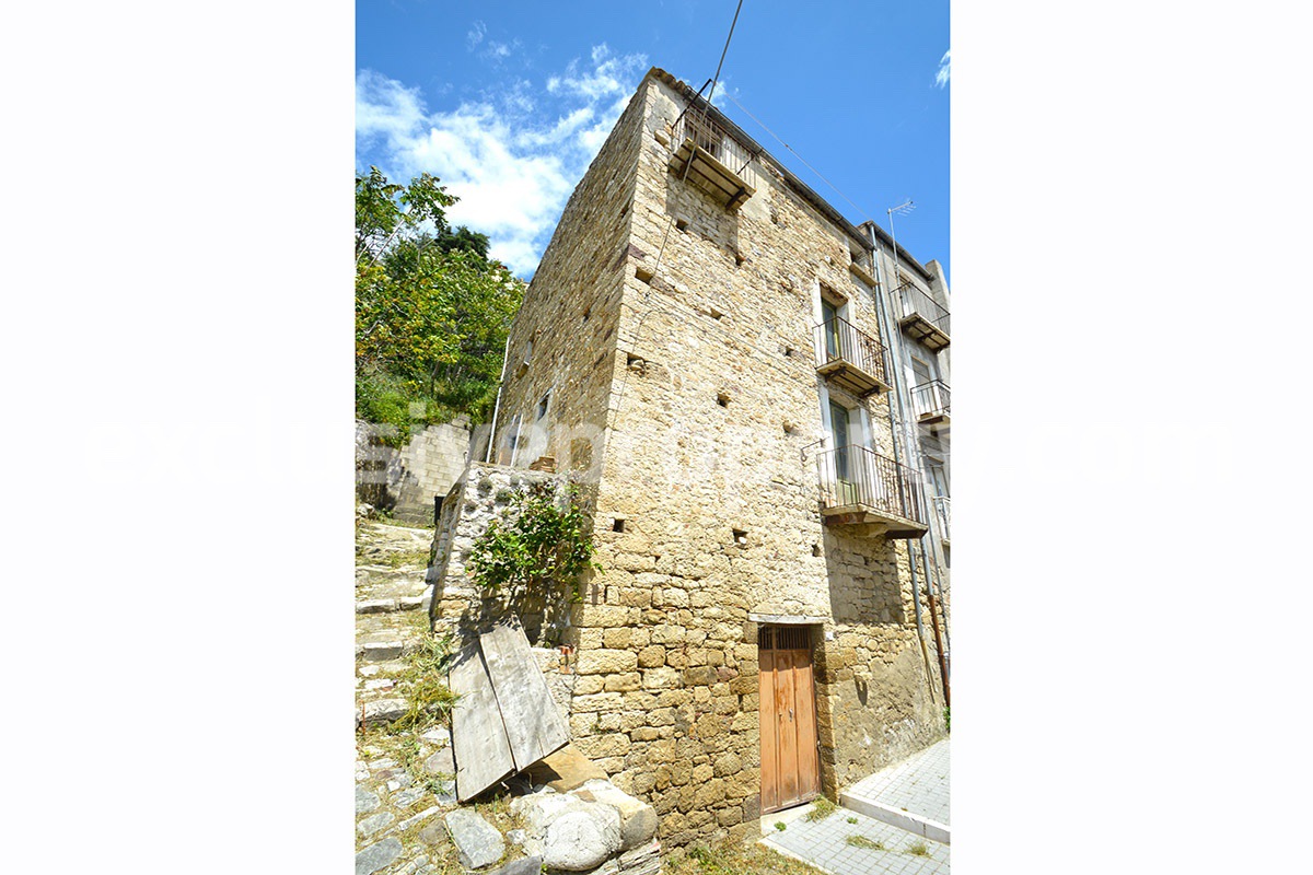 Ancient stone house with garden and olive trees for sale in Molise 1
