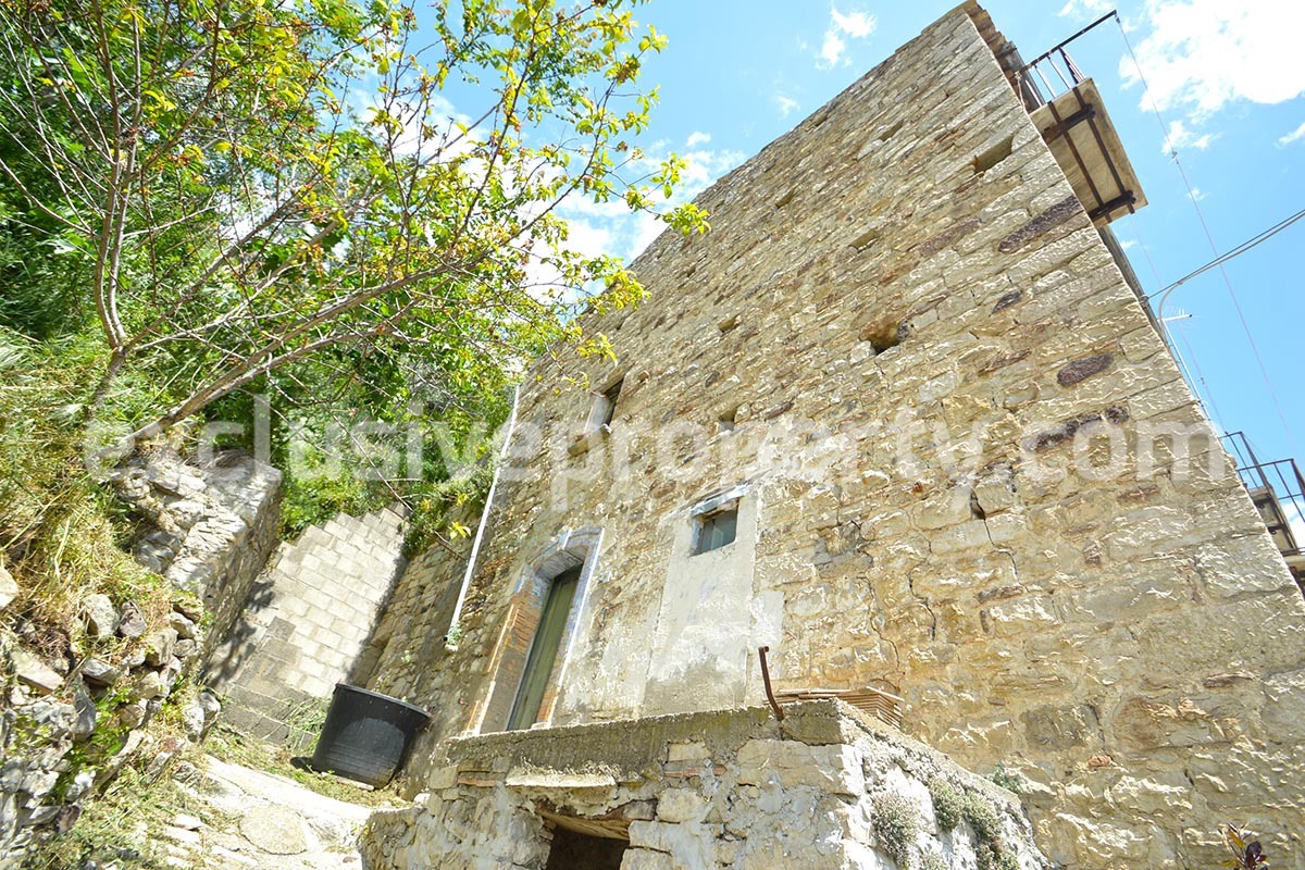 Ancient stone house with garden and olive trees for sale in Molise 7