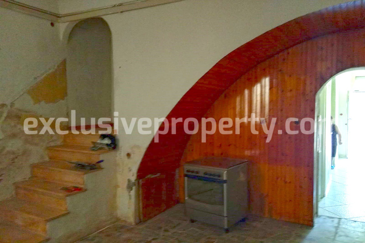 Low priced brick house with landscaped hills and sea for sale in Abruzzo 16