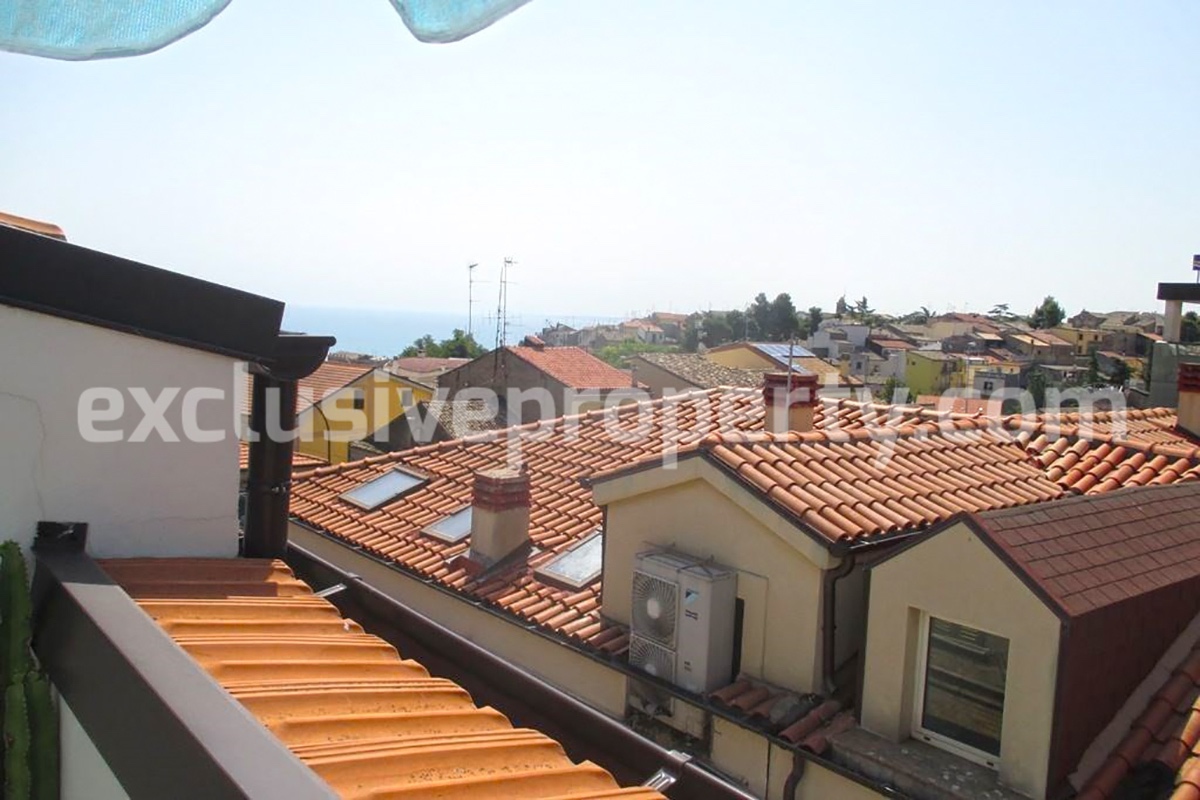 Restored house with top terrace for sale in Vasto historic centre