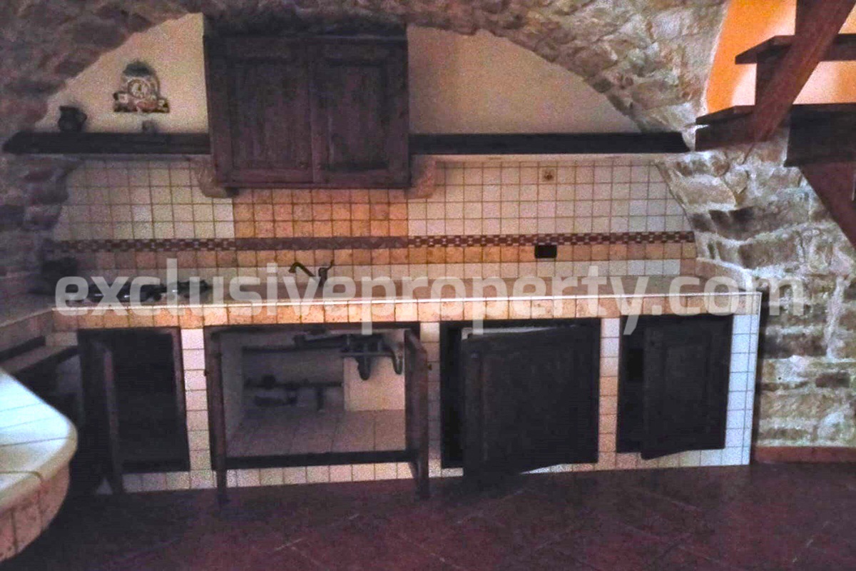 Property built completely in stone with ancient marble details for sale in Molise
