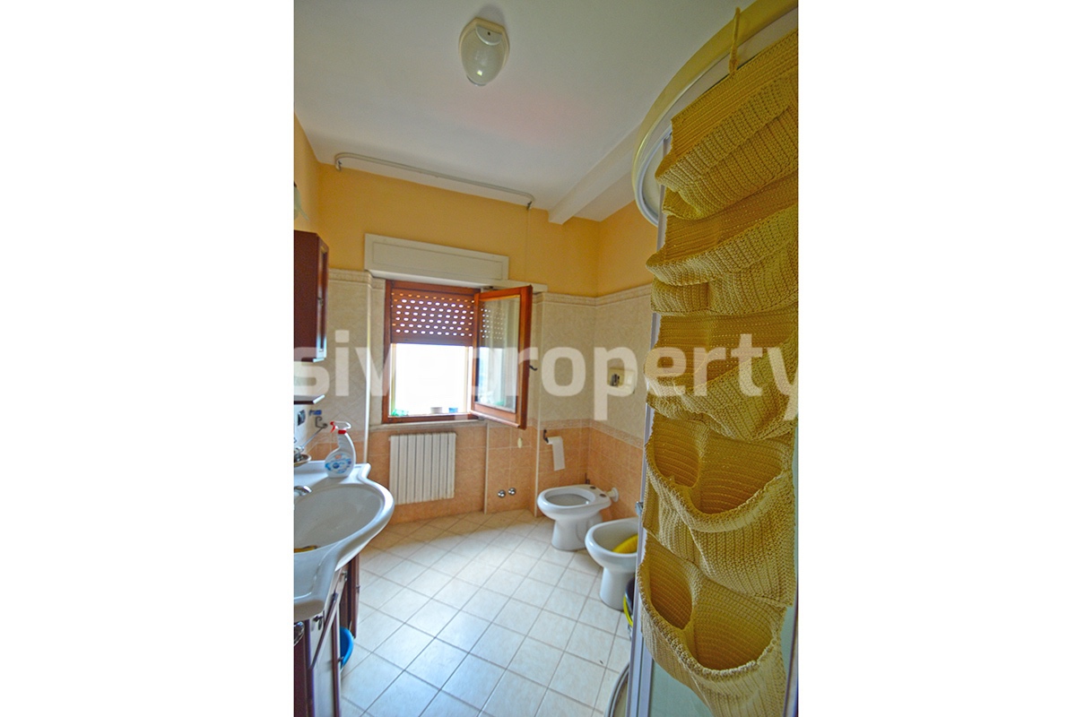 Spacious village house with garage and views of the Abruzzo mountains for sale 4