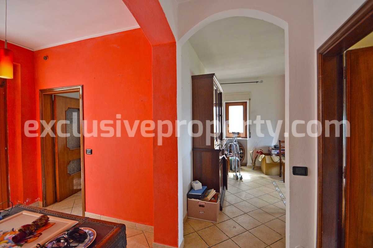 Spacious village house with garage and views of the Abruzzo mountains for sale 13