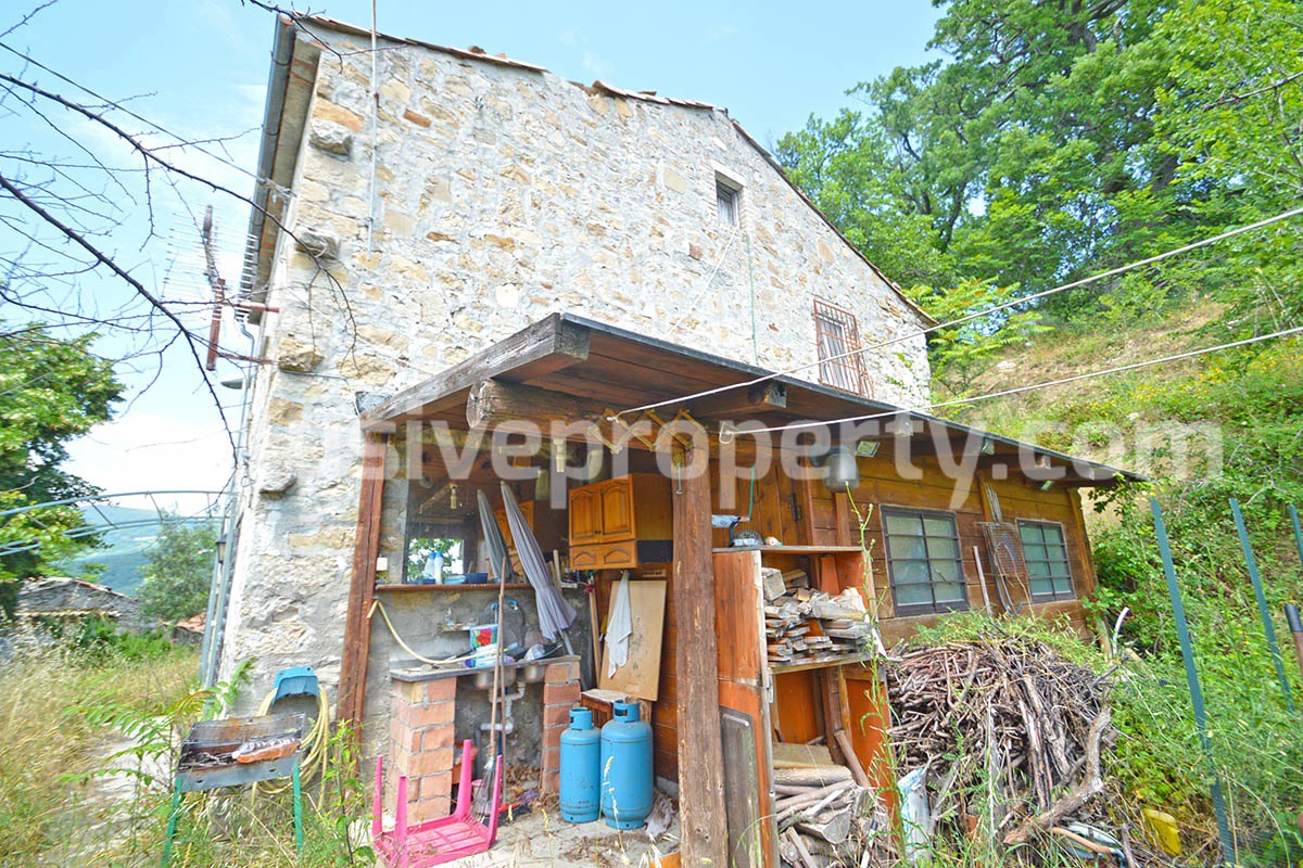 Stone country house for sale with land in the hamlet of Guardiabruna Abruzzo 32