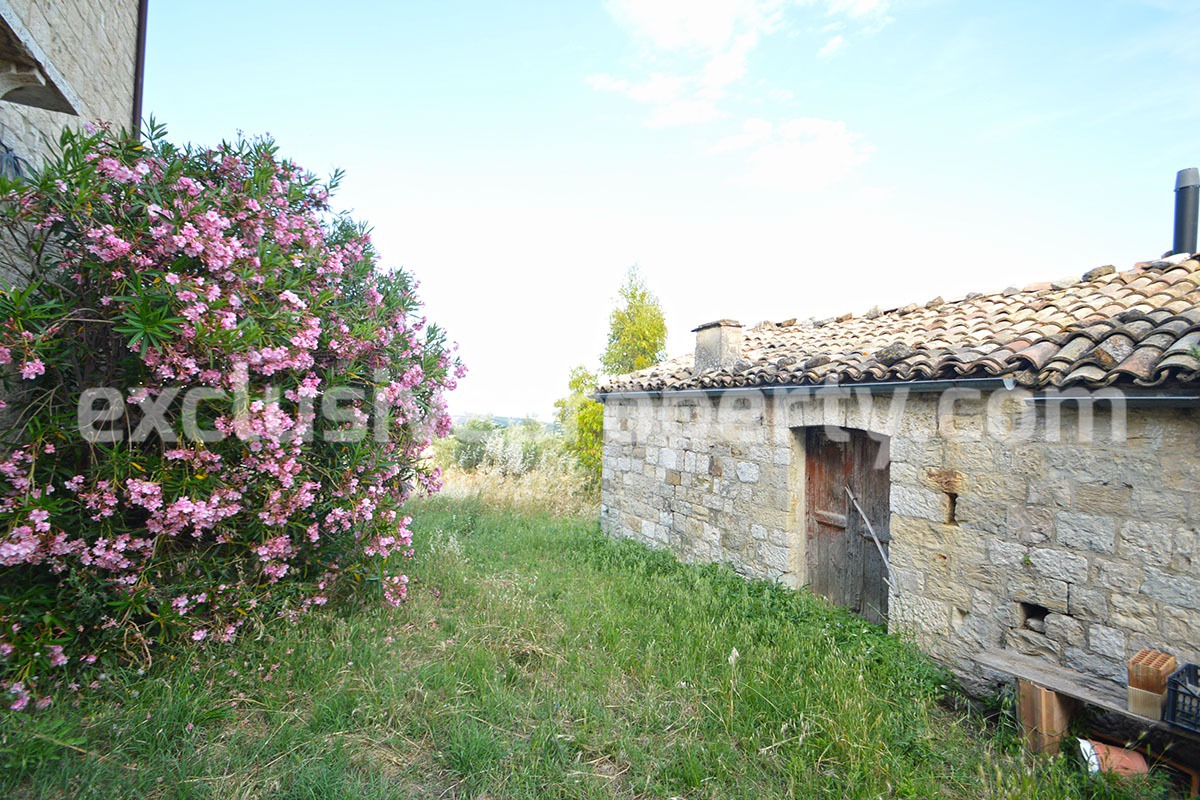 Restored traditional stone house with original details for sale Abruzzo 34
