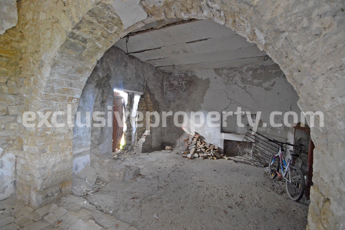 Restored traditional stone house with original details for sale Abruzzo